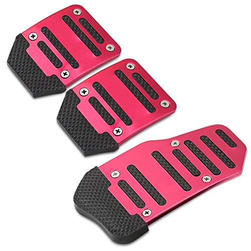 Pedales para Coche Universal De Aluminio Antideslizante del Pedal del Coche Modelo del Coche para B M&W E92 Leon W124 Astra K Renault Twingo Passat B For Nissan Juke Pedal Reposapies (Color : Rojo)