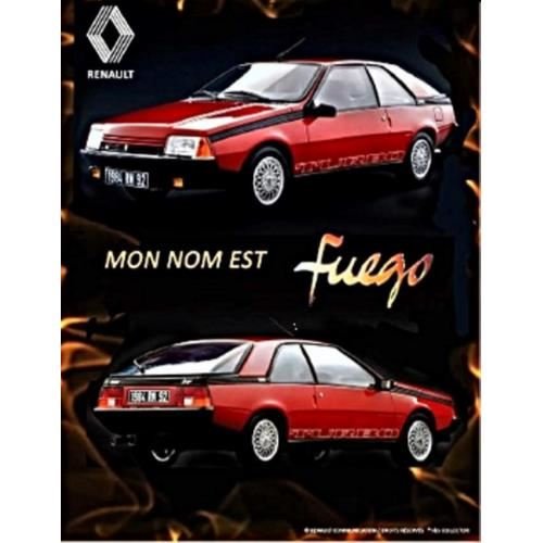 'Placa Metal Renault Fuego' I & S Collector (30 x 40 cm) * Modelo en Relieve *