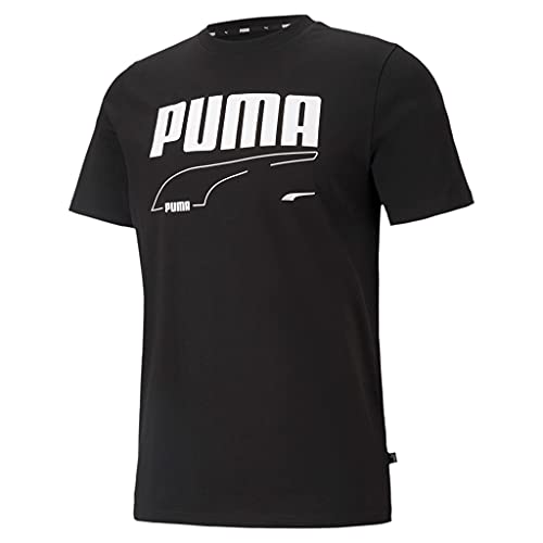 PUMA Rebel tee Camiseta, Hombre, Black, M