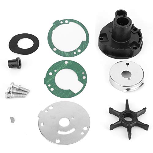 Qiilu Kit de reparación de bomba de agua Juego de reparación de motor fueraborda de acero inoxidable 689-W0078-A4 apto para Yamaha 25/30 HP