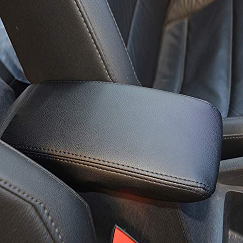 QLING - Funda para reposabrazos de Coche para Consola Central, de Piel de Microfibra, para Tiguan MK2 Golf 7 2016-2018, Negro, Tamaño Libre