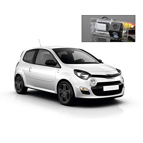 QWERQF Cámara de Imagen de Marcha atrás del Coche Cámara de visión Trasera Ultra Night Vision HD a Prueba de Agua,para Renault Twingo 2 II 2007~2014