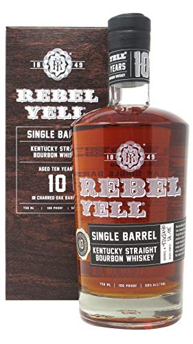 Rebel Yell 10 Years Old Single Barrel Kentucky Straight Bourbon Whiskey 50% Vol. 0.75L In Giftbox - 750 ml