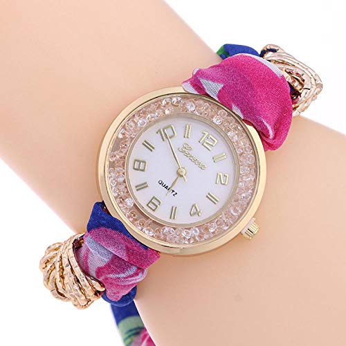 Reloj de Pulsera para Mujer Reloj de Regalo Correa de Gasa Impresa Pulsera de Cuerda Reloj Hermoso Reloj de Regalo-9