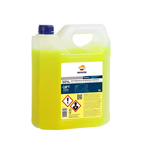 Repsol RP718U92 Anticongelante Orgánico 30%, Amarillo, 5 L