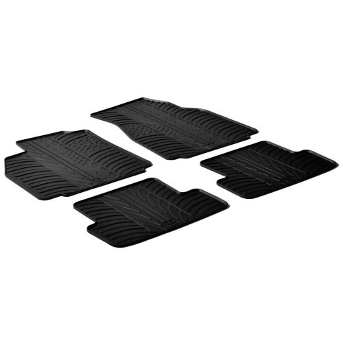 Rubber Car Mats GL 0042 Alfombras de Goma, 4 Piezas