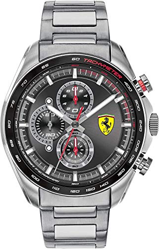 Scuderia Ferrari Reloj Analógico para Hombre de Cuarzo con Correa en Acero Inoxidable 0830652