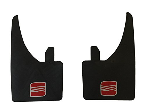 Seat Tapas para guardabarros en negro con logotipo Seat en rojo, compatibles con todos los modelos, incluso Ibiza etc