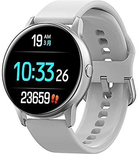 SmartWatch Tarifa cardíaca Presión Arterial Oxígeno Oxígeno Tiempo Tiempo Presión Inteligente Pulsera Inteligente para Hombres y Mujeres Reloj Deportivo (Color : White)