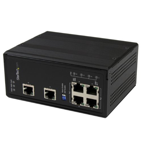 StarTech.com IES61002POE - Switch de red de 6 puertos, industrial, no-administrado