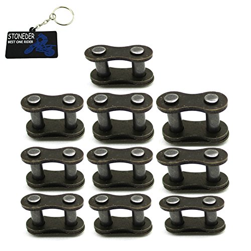 STONEDER 10 eslabones de repuesto para cadena de 25H para 2 tiempos, 33 cc, 43 cc, 47 cc, 49 cc, Mini Moto Kids ATV Quad Dirt Pocket Bike Gas E Scooter