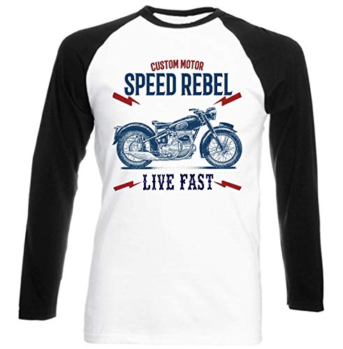 Teesandengines Sunbeam s8 1 Speed Rebel Camiseta de Mangas Negra largas T-Shirt Size Xxlarge