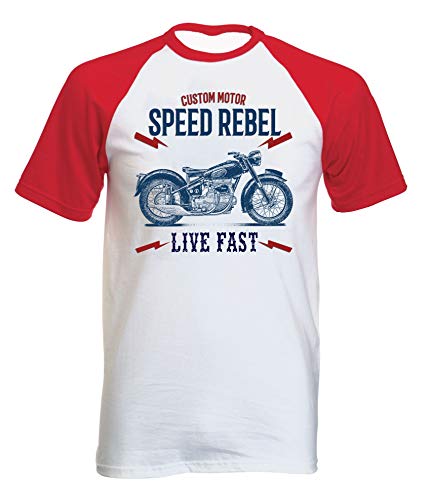 Teesandengines Sunbeam s8 1 Speed Rebel con Manga Corta roja T-Shirt Size Xxlarge