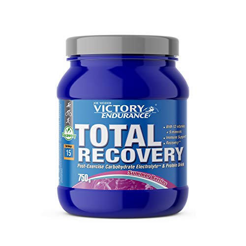 Victory Endurance Total Recovery. Maximiza la recuperación después del entrenamiento. Enriquecido con electrolitos y vitaminas. Sabor Summer Berries (750 g)