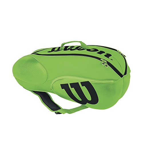 Wilson Sporting Goods Mini Vancouver - Bolsa de Tenis (6 Unidades), Color Verde y Negro