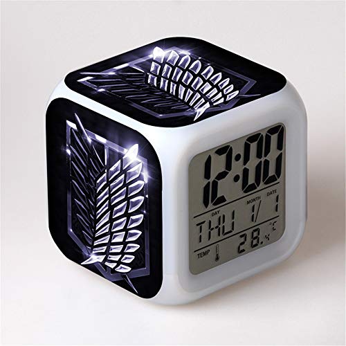 Yangoo Despertador Infantil Relojes de Alarma Digitales para Niñas LED de Noche Que Brilla Intensamente Reloj LCD con luz para Niños Despertar Reloj de Cabecera,J