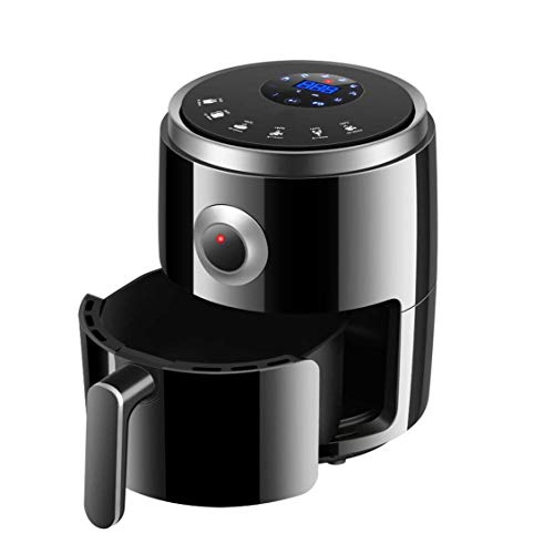 YFGQBCP Aire Fryer, 3 L de Temperatura Ajustable Reloj Programador Saludable Baja en Grasa de Cocina Tecnología de circulación de Aire (Color : Black)