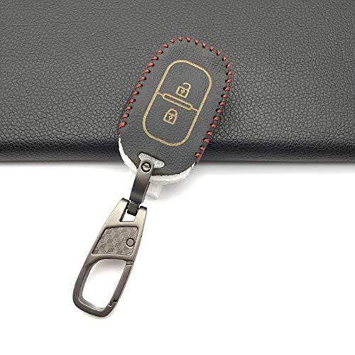 YUFFD Case para Mando De Auto Funda De Cuero para Llave De Coche, Funda De Control Remoto para Llavero, para Renault Clio Dacia Logan Sandero Megane Modus Espace Kangoo