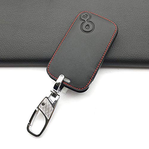 YUFFD Case para Mando De Auto Funda De Cuero para Llave De Coche, para Renault Kadjar Clio Megane 2 3 4 Koleos Logan Scenic Card Case