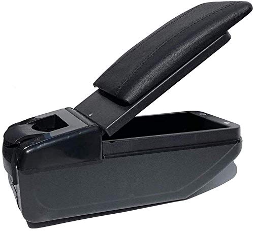 ZHAOHAOSC    , para Mini   , para Cooper Coupe Caja de Almacenamiento de reposabrazos Negra de una Sola Capa giratoria con portavasos Cenicero Decoración Interior automática