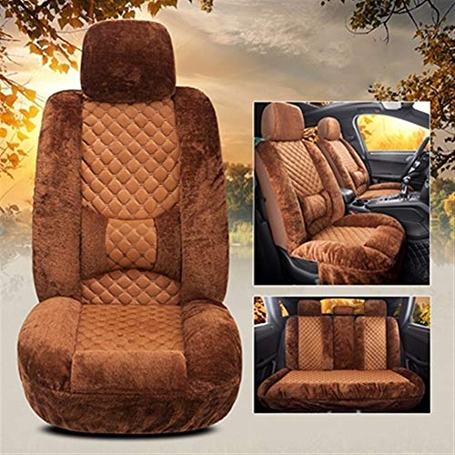 ZhengELE Fundas para Asientos de Coche Car Seat Covers Automóviles Invierno Cálido Asientos Cubierta de imitación de Lana for Duster de Renault Captur Logan Fluence 2013 Kadjar Megane Laguna