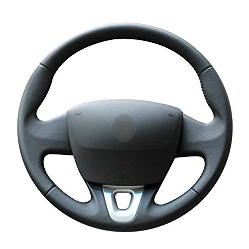 ZHHRHC Cubierta de Volante de Cuero Cosida a Mano para Coche DIY, Apta para Renault Megane 3 Scenic 3 Kangoo 2 Kangoo Maxi Samsung SM3 Nissan NV250