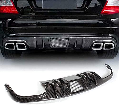 ZUOXUN Difusor Trasero Adecuado para Mercedes Benz W204 C63 Amg Sedan Pre-Facelift 2008-2011 Fibra de Carbono CF Kit de carrocería de alerón de Parachoques Inferior