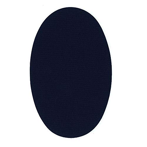 1 par rodilleras color azul oscuro termoadhesivas de plancha. Coderas para proteger tu ropa y reparación de pantalones, chaquetas, jerseys, camisas. 16 x 9,5 cm.