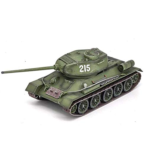 1/72 Scale Diecast Tank Modelo de plástico, T-34/85 Tank Hero No215 Modelo de China, Juguetes Militares y Regalos, 3.3 Pulgadas x 1.7 Pulgadas
