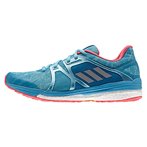 adidas Women's Supernova Sequence 9 W Running Shoe, Vapour Matte Silver/Craft Blue Fabric, 5 M US