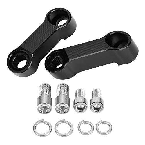 Aigend Extensor de Espejo Retrovisor de Motocicleta, Kit de Adaptador de Espejo Retrovisor de Motocicleta de 2 Pcs 4 mm y 3 mm Riser Mount Extender