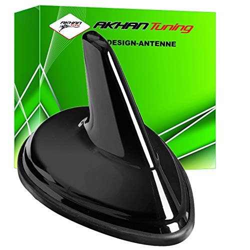 ANTB295 - SHARK ANTENA Antena Aleta de tiburón en forma de coche decorativo Antena DUMMY antena de techo NEGRO SPORT