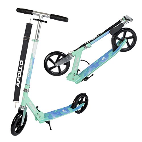 Apollo Patinete Urbano XXL Phantom Pro - Patinete de Grandes Ruedas de 200 m – City Scooter Plegable y Ajustable para Niños y Adultos