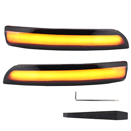 Bigking Luces giratorias, par de lámparas de Espejo retrovisor, Juego de Luces LED de señal de Giro dinámica para KU_ga/Es-Cape/Eco_Sport 2013-2018