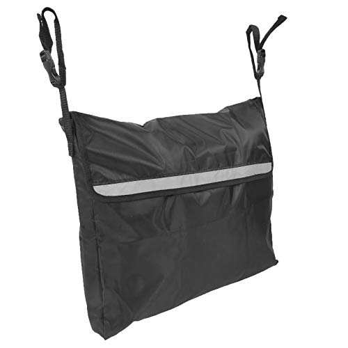 Bolsas para silla de ruedas para el respaldo de la silla, bolsa para silla de ruedas Bolsa de almacenamiento para scooter de movilidad de silla de ruedas de gran capacidad(negro)