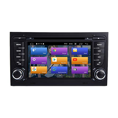 BOOYES para Audi A4 S4 RS4 Seat Exeo Android 10.0 Double DIN 7"Reproductor de DVD para automóvil Multimedia Navegación GPS Auto Radio Estéreo Auto Auto Play TPMS OBD 4G WiFi Dab SWC