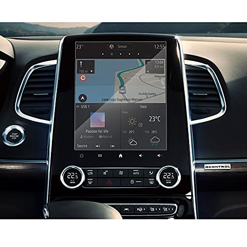 CarWorld para Renault Espace 2015-2020, Pantalla de navegación GPS con diseño de Coche, película Protectora de Vidrio, película de Pantalla para salpicadero, Pegatina Interna