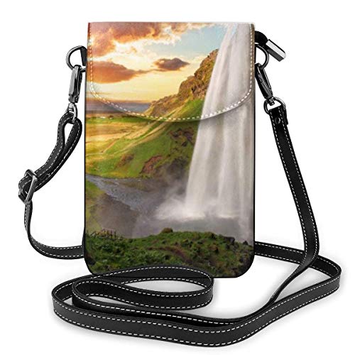 Cascada River Paisaje Naturaleza Buenos días Moda Pequeño Teléfono Celular Bolso Multiusos Bolso Bolso Bolso Bolso Bolso