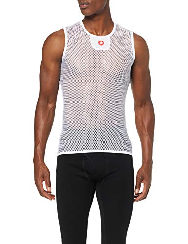 castelli Core Mesh 3 Sleeveless Maglietta, Uomo, White, S/M