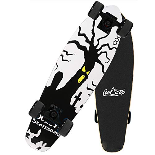 CNSTZX Cruiser Skateboard para Adultos, Land Surfing Big Fish Cruiser Deck Complete Monopatines de Cuatro Ruedas para Principiantes/Profesionales, Longboard Pequeño Ligero Súper Genial