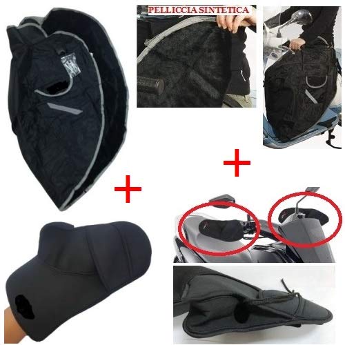 Compatible con TGB X Motion 125 Cubrepiernas Impermeable Acolchado cubrepiernas para endosar + cubrepuños de Neopreno cubremanos Impermeable Universal Scooter