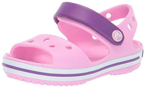 Crocs Crocband Sandal Kids, Sandalias Unisex Niños, Rosa (Carnation/Amethyst), 27/28 EU