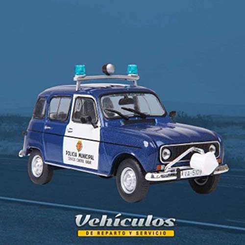 Desconocido 1/43 Coche Car Auto Modelo R4 1981 POLICIA Municipal Radar