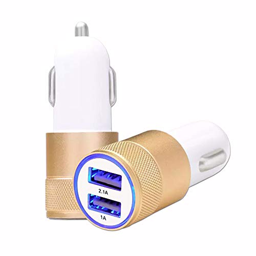 Desconocido HOMTOM S16 Cargador Coche USB Oro de Coche Doble Puertos Ultra rápida USB x2 Cargador de Coche 12/24 V