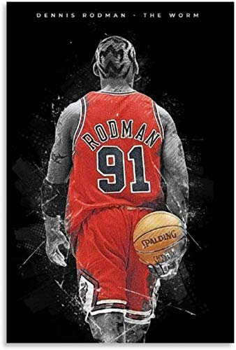 Diy Pintura Diamante Por Kit Baloncesto Dennis Rodman 5d Diamond Painting Taladro Completo Diamante Bordado Kit 23.6"x35.4"(60x90cm) Sin Marco