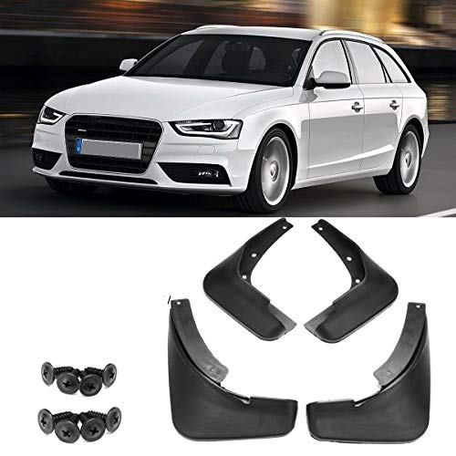 Essming Conjunto de Guardabarros Mud Flaps Coche for Audi A4 B8 sedán Berlina 2008 2009 2010 2011 2012 2013 2014 2015 Fender Guardabarros Guardabarros Mudfla