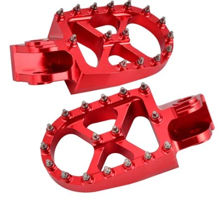 Estriberas Sobredimensionadas Aluminio CNC Rojas para Gas Gas EC, Beta RR y KTM