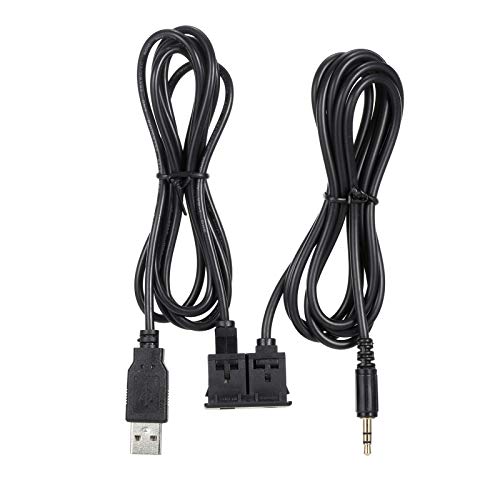 Fesjoy Puerto USB para Montaje Empotrado en salpicadero de Coche de 100 cm para Volkswagen, Panel de Puerto USB de Montaje Empotrado para salpicadero de Coche de 100 cm, Adaptador de Cable de exten