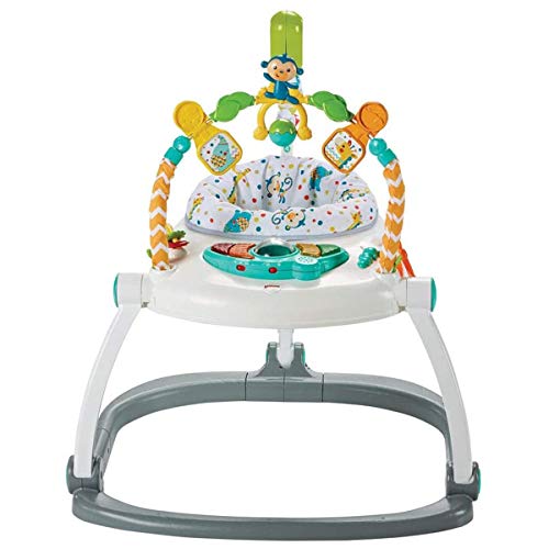 Fisher-Price Jumperoo Compact Carnaval con luces, sonidos y música, plegable para facilitar el transporte, 9 meses y más, FDG98