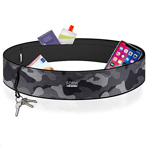 Formbelt® - Riñonera Deportiva, Cinturon Running, Running Belt Deportivo, para Guardar Teléfonos Móviles iPhone X XS 8 7 9 Samsung S8 S9 + Llaves Botellas Jogging Ciclismo Escalada Yoga Camouflage